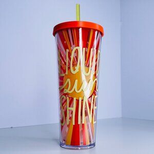 Starbucks Liquid Sunshine Tumbler Cold Cup 24 oz 709ml Venti Orange Yellow Sun‎